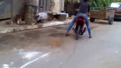 WCGW flooring the bike