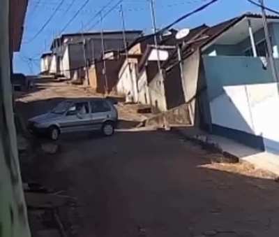 He just wanted to get his car out of the garage