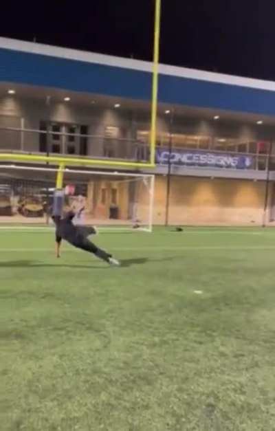 To kick a football