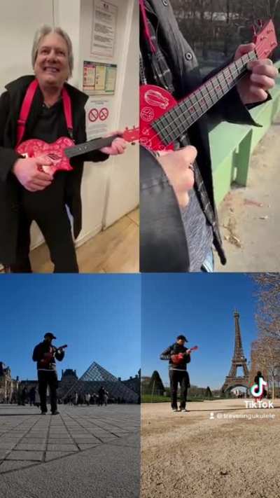 I asked people in Paris, France to play a single note on my ukulele, then turned it into this