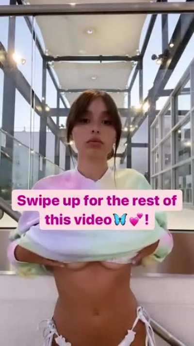 Sweatshirt Busty Bikini Top Reveal (No Need To Swipe)