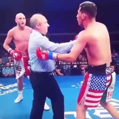 The look on the other boxers face, "Oooo you are in so much trouble!