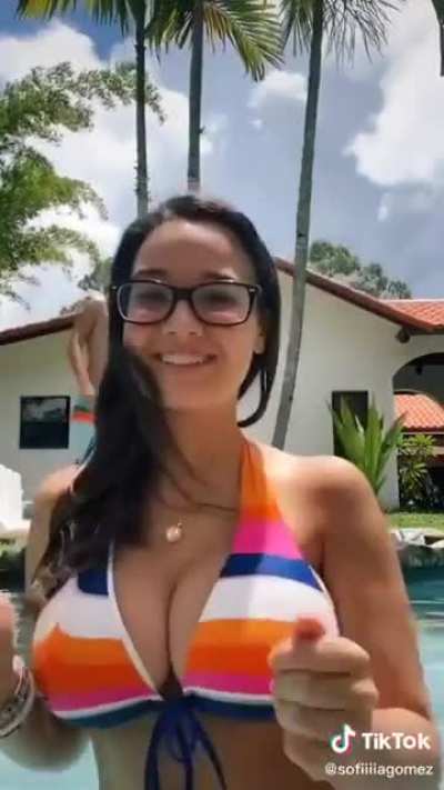 dancing in the pool