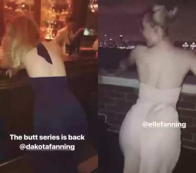 Dakota and Elle Fanning shaking their asses very inviting - who would give in and give one (or both) a good fuck?