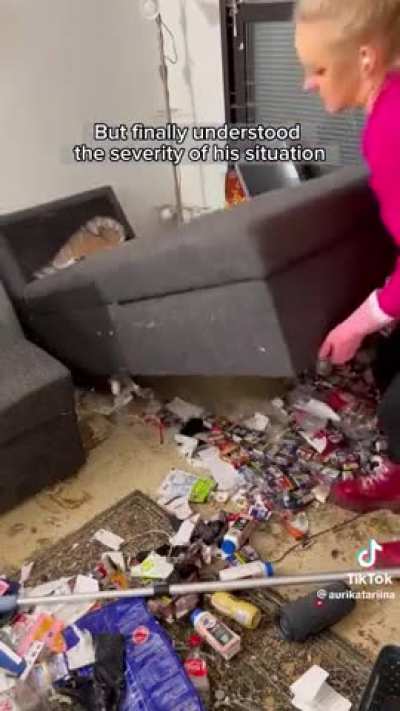Cleaning up the home of a busy caretaker
