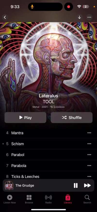 Lateralus has possibly the best Apple Music animation I&rsquo;ve seen