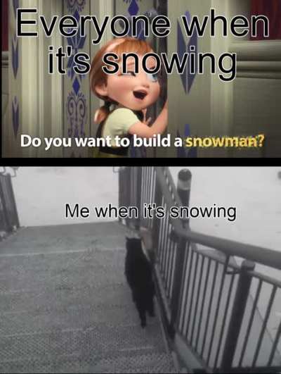 It's snowing!