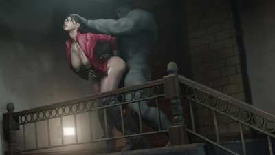 Claire vs. Mr. X (Pantsless Animations) [Resident Evil]