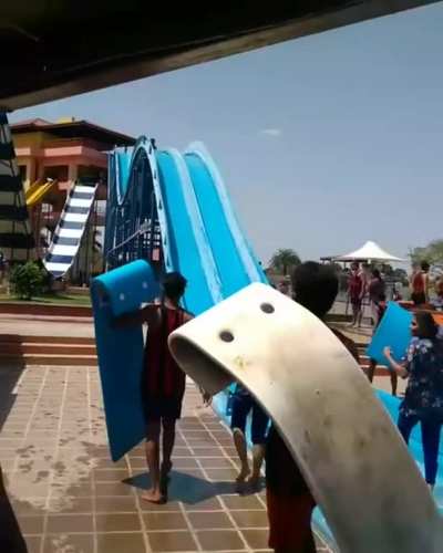 I&rsquo;ll just walk across this water slide