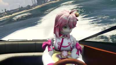 In honor of her millionth subscriber, here's the famous "Miko Boat" clip recreated in GTA V