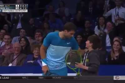 A random young kid winning an impressive point against Roger Federer, one of the world&rsquo;s best players.