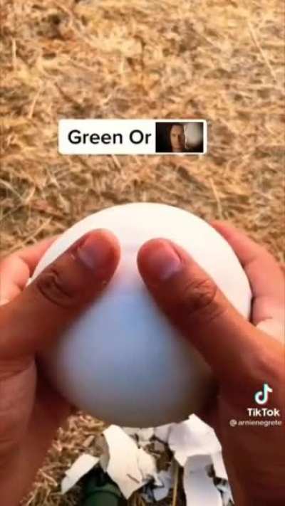 I think it's green