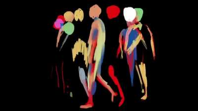 Never ending colorful walk cycle