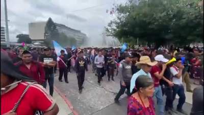 Protestors in Guatemala are demanding the resignation of current government officials who have been accused of trying to orchestrate a 'coup d'etat' against President-elect Bernardo Ar&eacute;valo