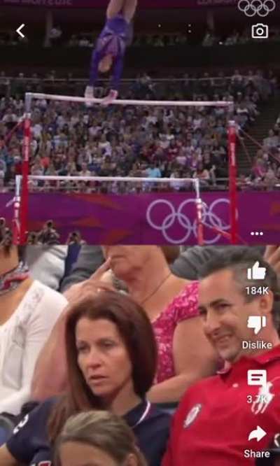 Alexandra Raisman&rsquo;s parents watching her perform