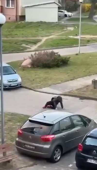 A Health polish man walking throughout his hood healthy ❤️