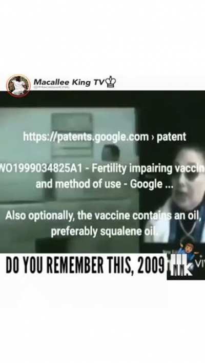 2009: "They want to create a fake pandemic to sterilize the population"