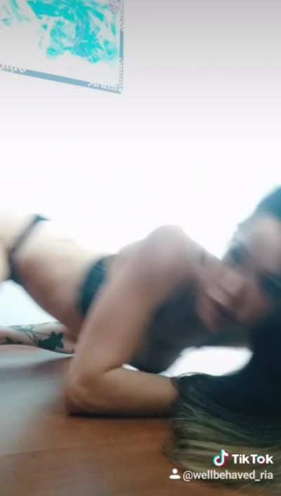 Flashback! - She thought she was playing safe...but no...they don't like lingerie...do you?