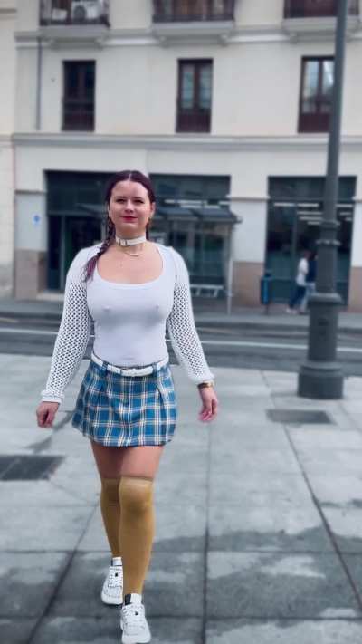 Winter is here but that doesn&rsquo;t stop me walking the streets braless!