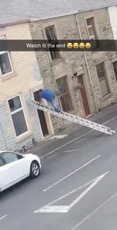 What is he doing?