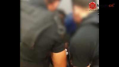 French police gets a pregnant woman and her one year old son off a train thinking they're immigrants