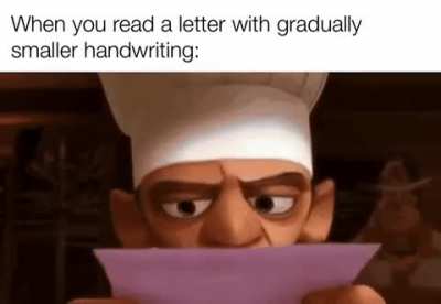 Poor penmanship