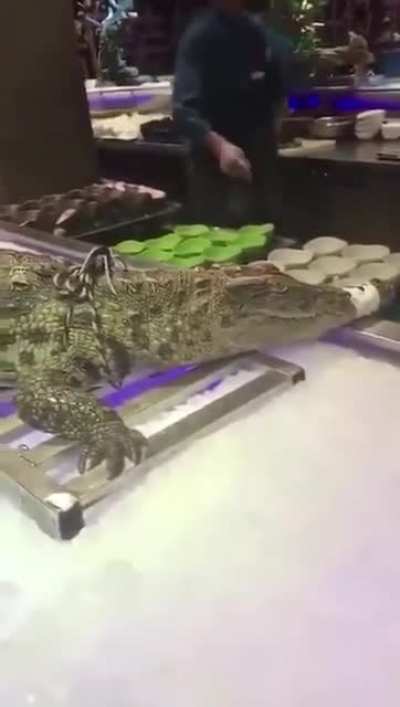 Realistic crock decoration at restaurant