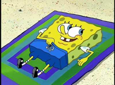 Patrick Checks His Tan
