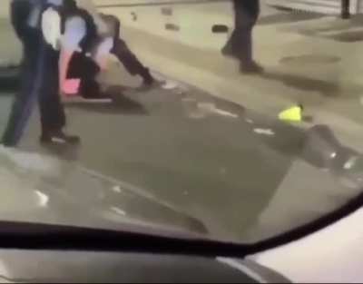 Officer puts stick in mans hands attacks