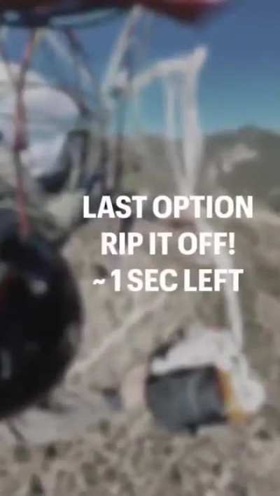Omg! parachute ropes got tangled