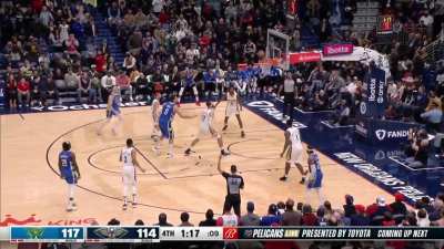 [Highlight] Jrue hits the three vs his old team to put the Bucks up 6 with 1 minute left on the 4Q