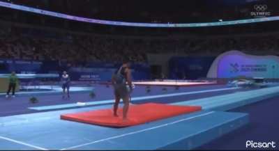 This gymnast made history by becoming the first person to land 3 backflips with a full 360&deg; twist in each one.