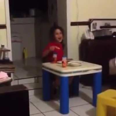 This kids were screaming after spotting a ghost.