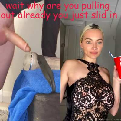 Lindsey is used to cocks cumming to early for her