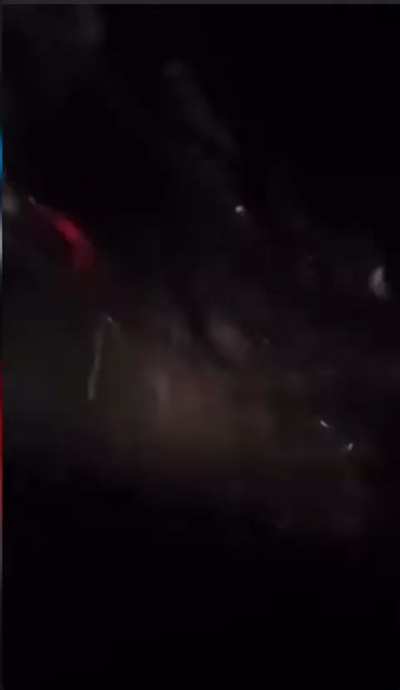Person rolls their car then continues driving. 