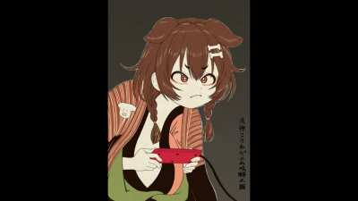 Korone does the kabuki "yoooo" but...