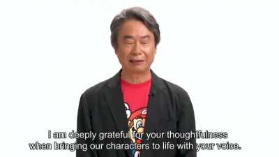 A special message from Shigeru Miyamoto and Charles Martinet