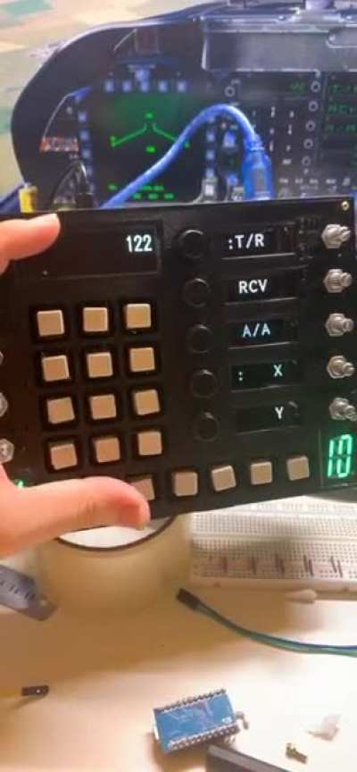 DIY F/A-18 UFC(Arduino Leonardo + MMJOY for control and Arduino mega + DCS-BIOS for displays)
