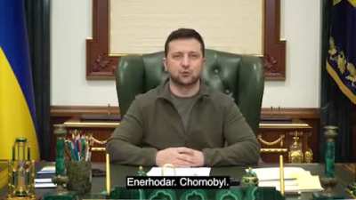 "I stay in Kyiv. On Bankova Street. I&rsquo;m not hiding. And I'm not afraid of anyone. As much as it takes to win this Patriotic War of ours." -President Zelenskyy on March 7, 2022