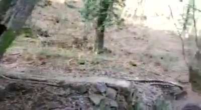 Mountain biking crayon