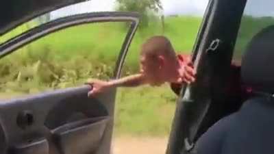 WCGW getting out of the car to dance
