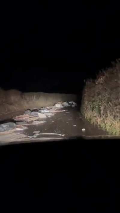 Driving last night through a beautiful village, please don&rsquo;t fly tip🤬