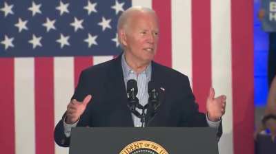 Biden at Wisconsin Rally: "I'm staying in the race. I'll beat Donald Trump. I will beat him again in 2020."
