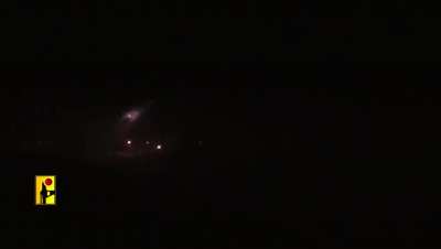 Hezbollah shelling the IAF air control base on Mount Meron with 40 "Grad" rockets.
