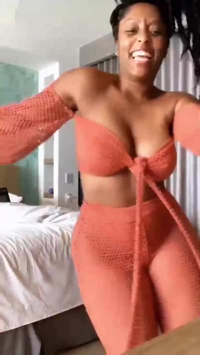 Orange Fishnets