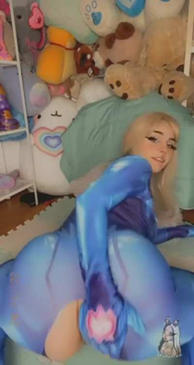 Samus Aran showing off her big jiggly booty