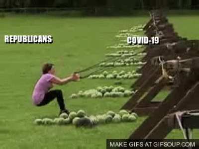 Republicans: "If we open up the economy juuuust right we should be able to get the economy back on track and keep covid-19 under control."