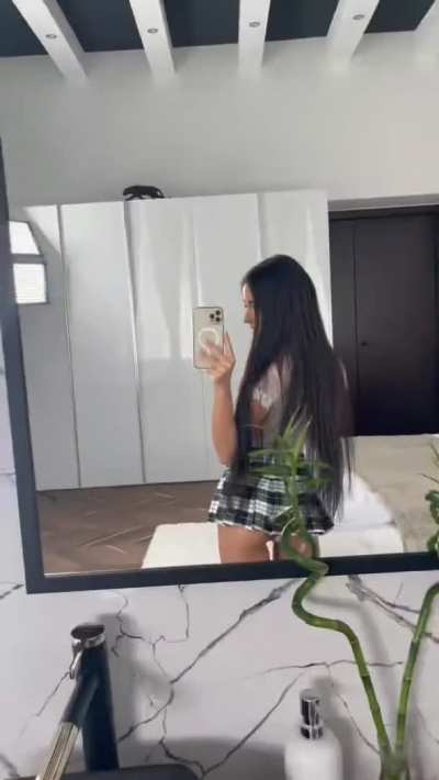 Posh girl Kama Oxi on set for VirtualTaboo.com