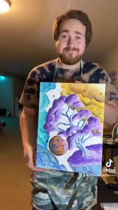 My newest acrylic piece (finished last night) called &ldquo;Negative Space.&rdquo; Decided to do another since the first one was so popular! (Yes this is me)