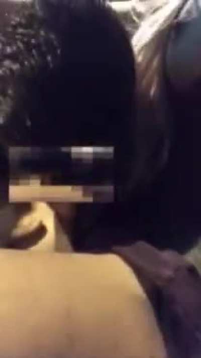 Uber driver cums and gets cleaned up